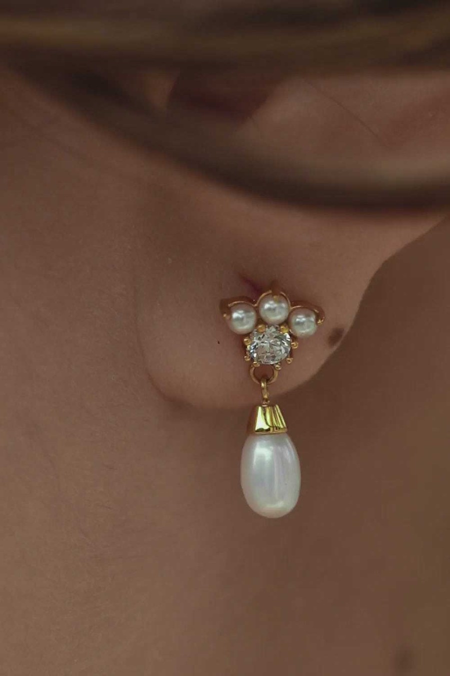 Paul Valentin | Pearl Zirconia Stud