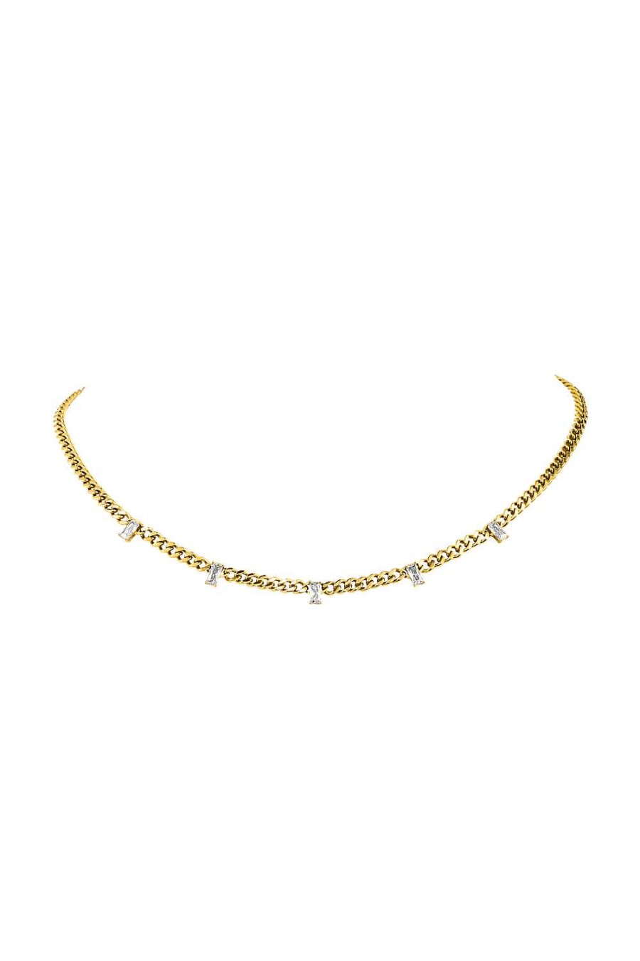 Paul Valentin | Curb Baguette Necklace