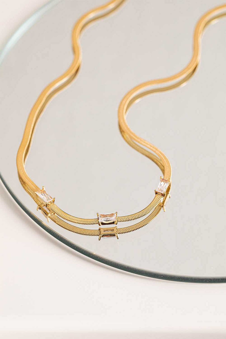 Paul Valentin | Sleek Baguette Necklace