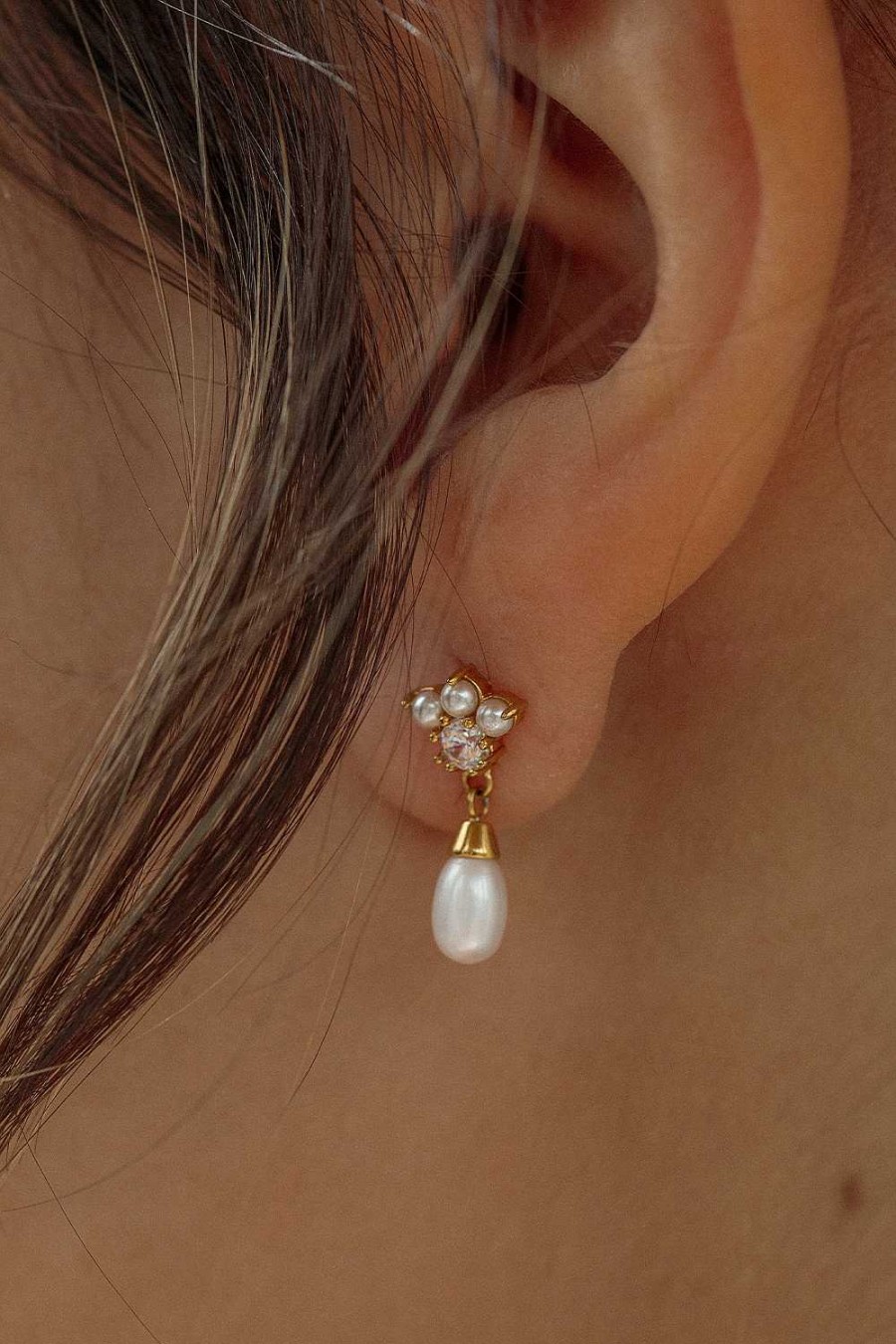 Paul Valentin | Pearl Zirconia Stud