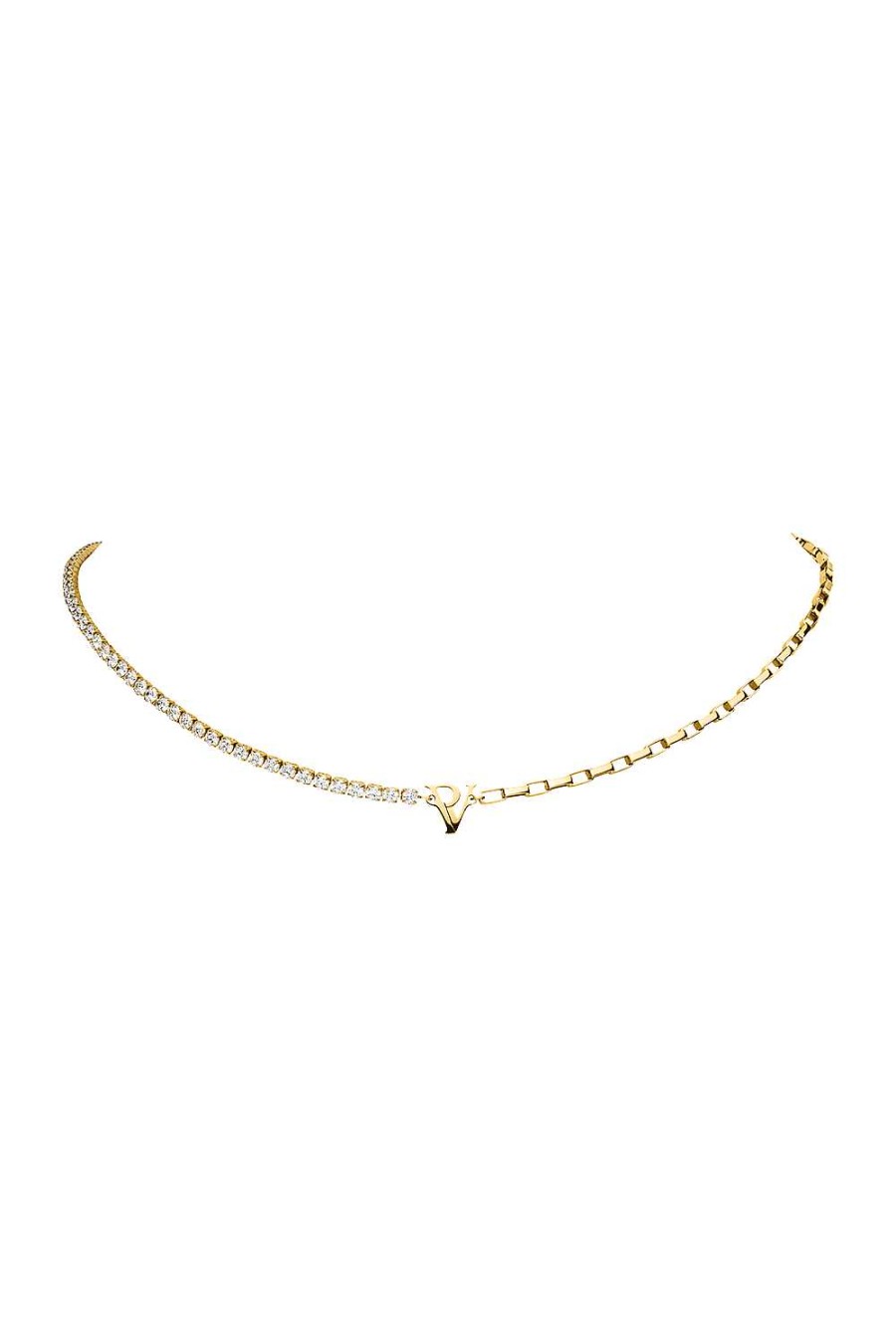 Paul Valentin | Pv Tennis & Chain Necklace