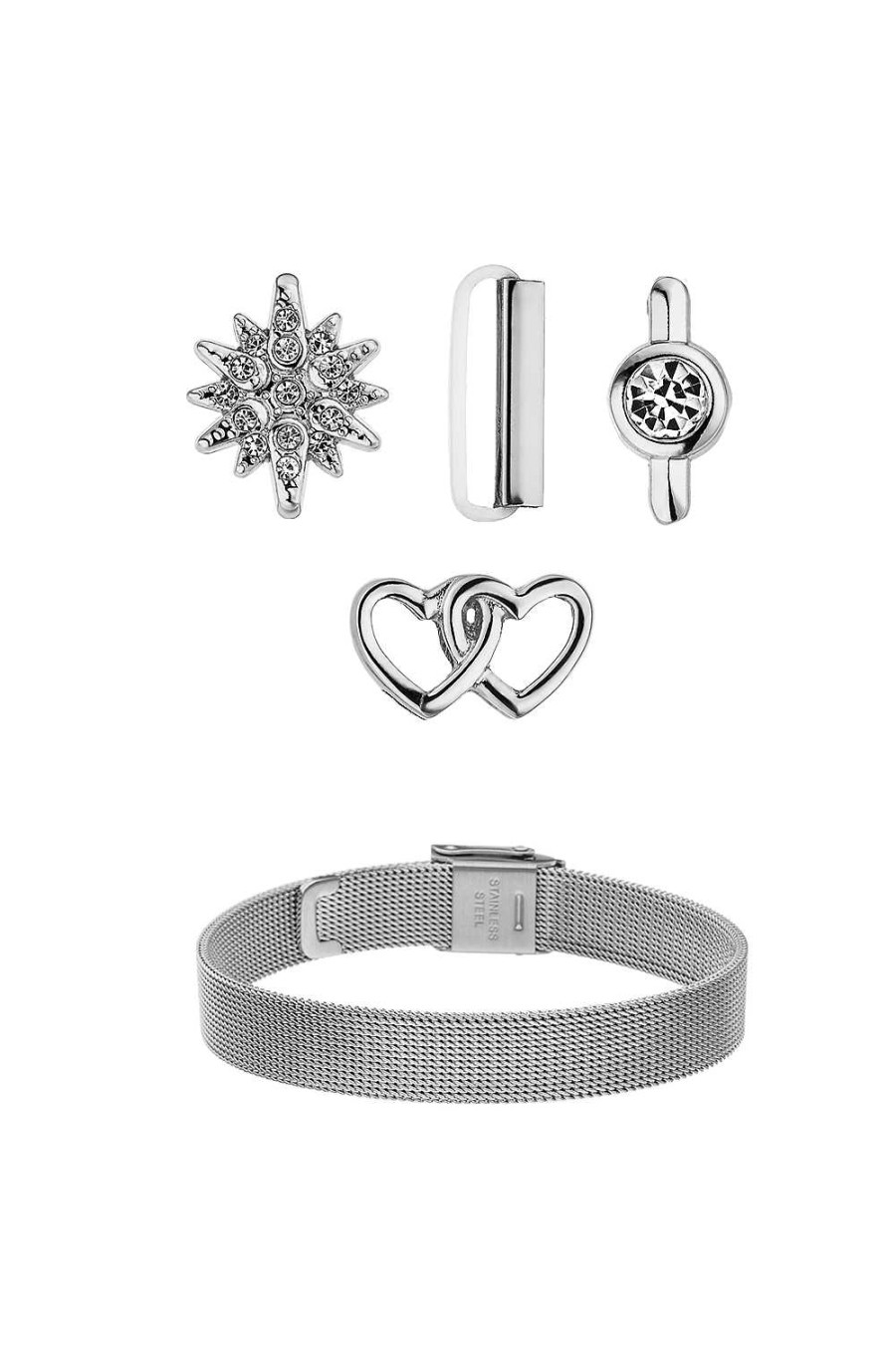 Paul Valentin | Heart-Mesh Strap-Set Avec 4 Charms